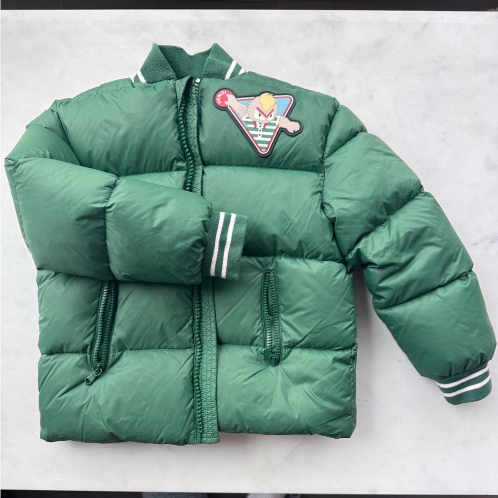 Fendi Kids Down Puffer Jacket – Size 6A – 90% Goose Down